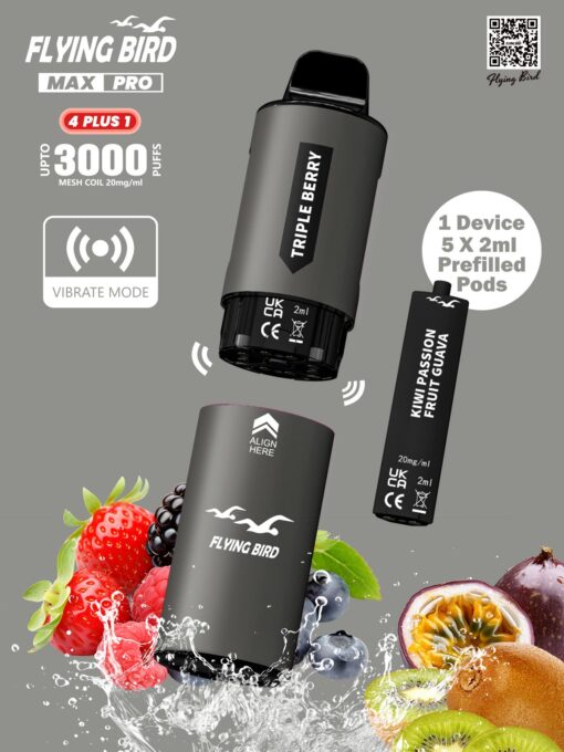 Dark Grey Series by Flying Bird Max Pro 3000 Puff - Image 3