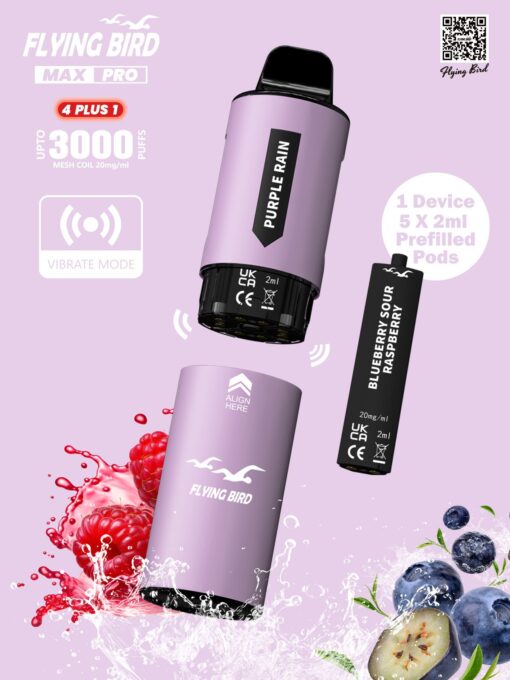 Purple Series by Flying Bird Max Pro 3000 Puff - Image 3