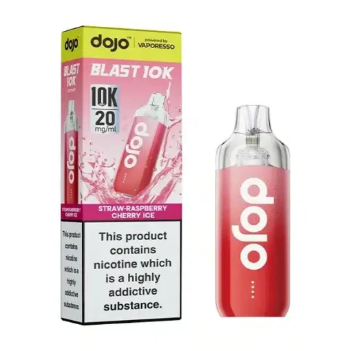 Straw-Raspberry Cherry Ice by Dojo Blast 10K Pod Replacement Disposable Vape | 10'000 Puff